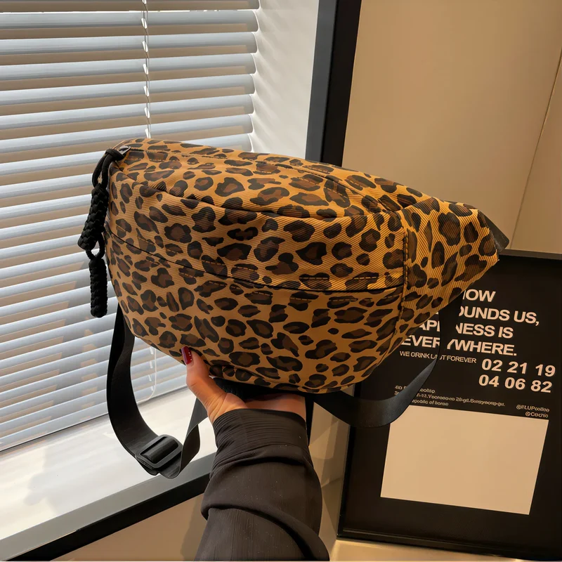 Grand sac banane léopard