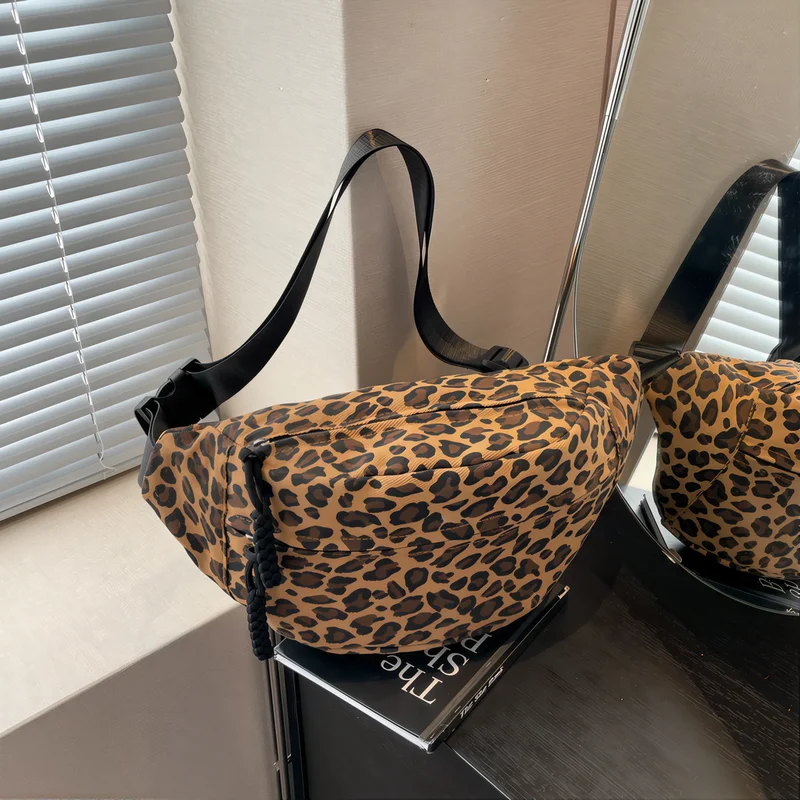 Grand sac banane léopard