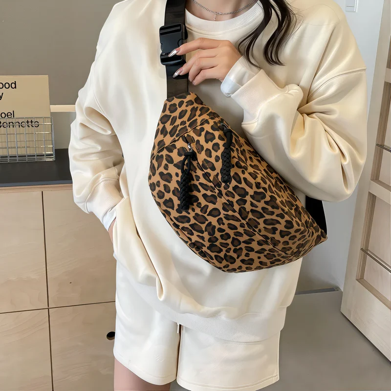 Grand sac banane léopard