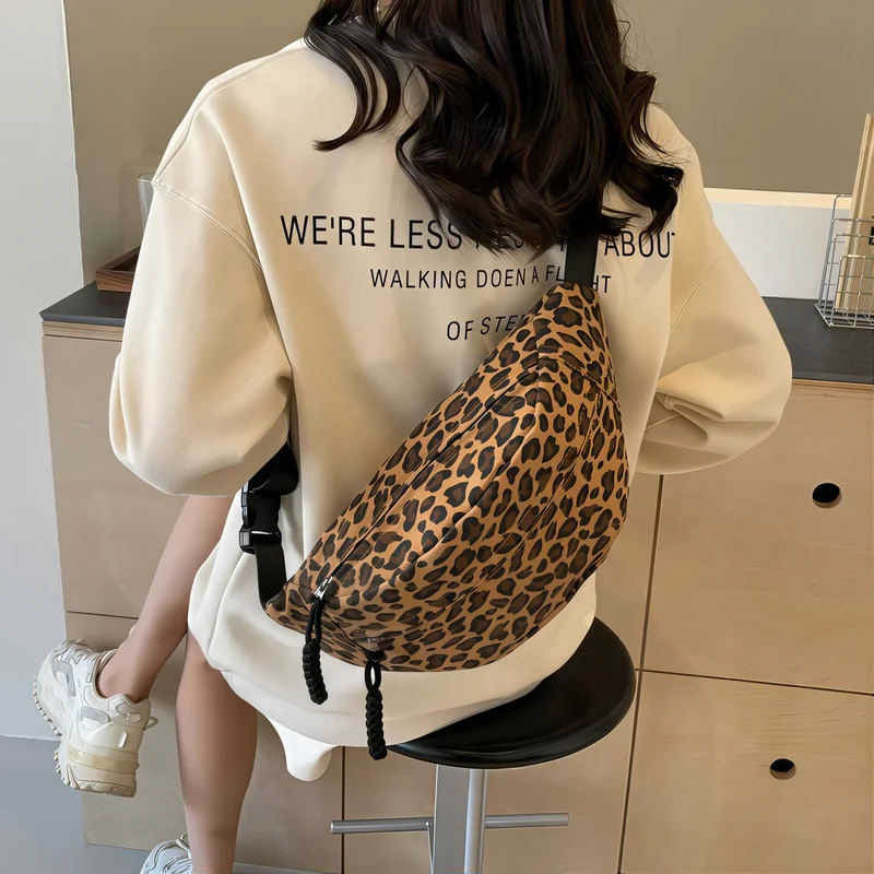 Grand sac banane léopard