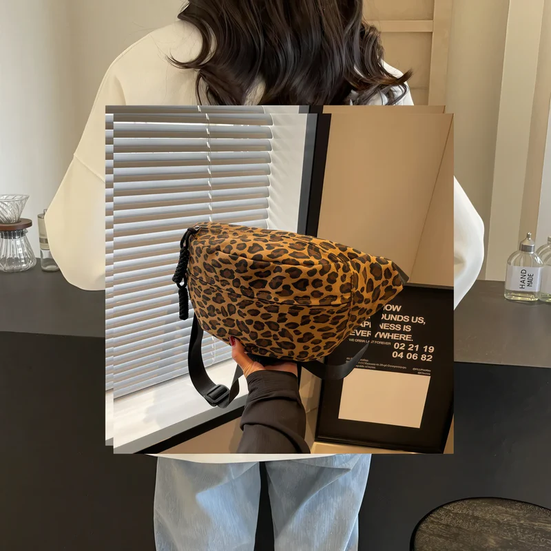 Grand sac banane léopard