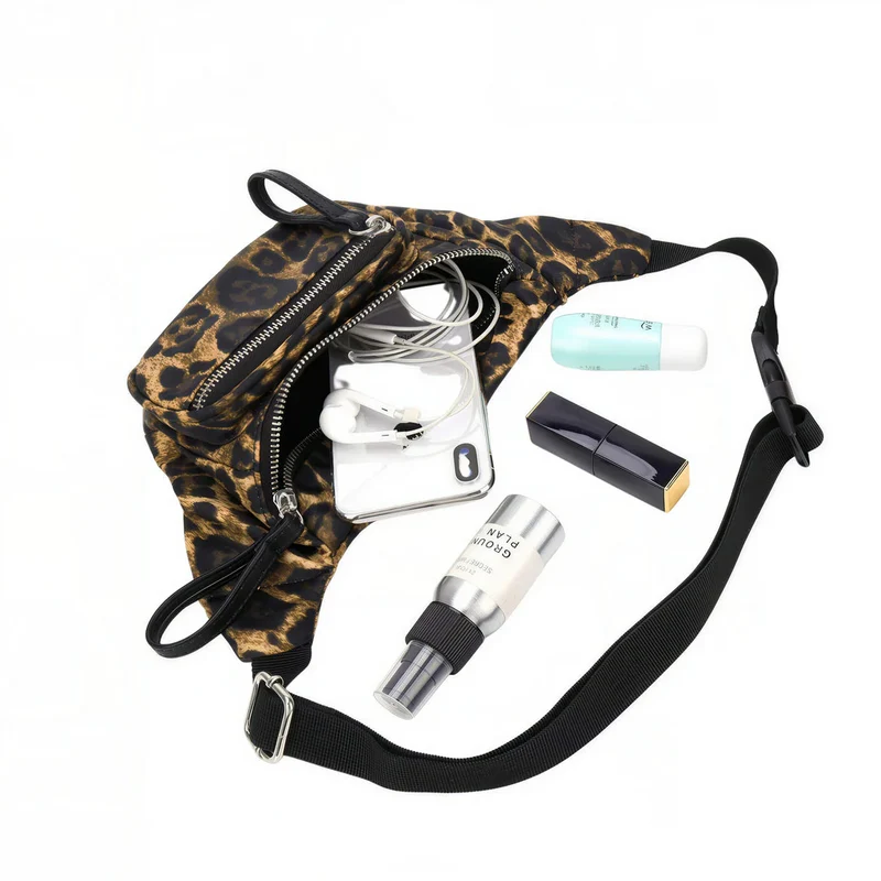 Sac banane multipoches léopard