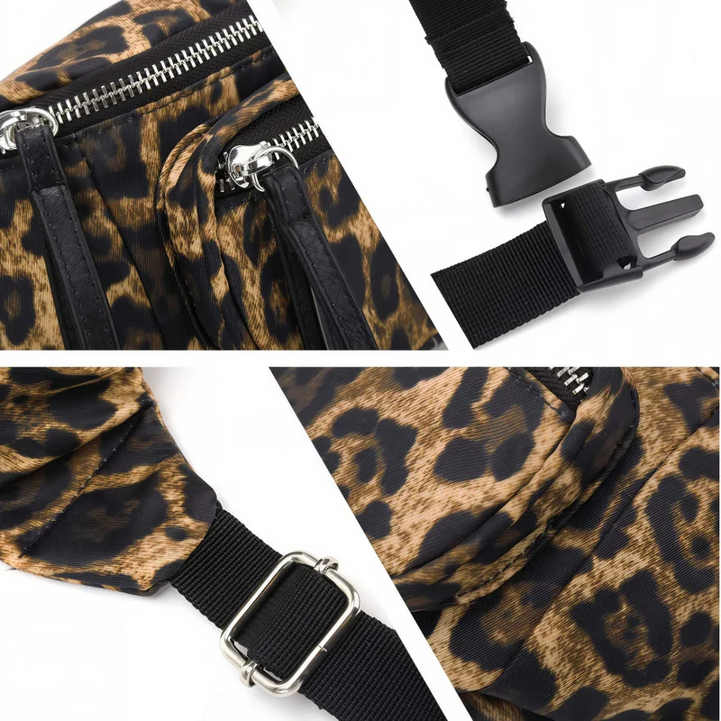 Sac banane multipoches léopard