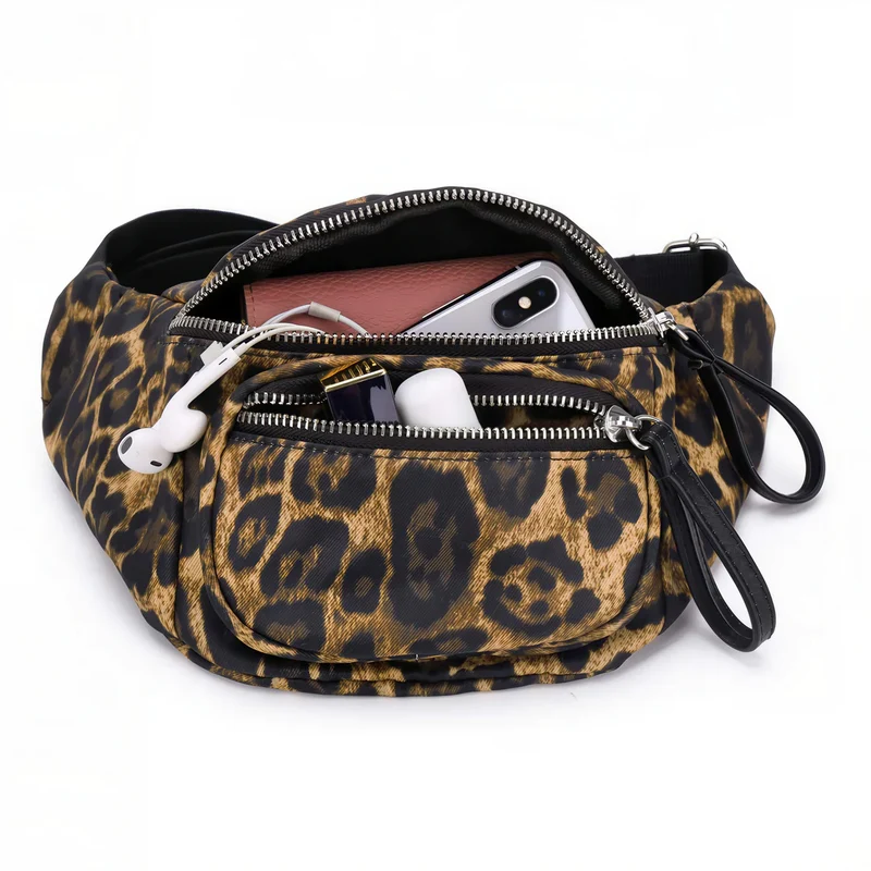 Sac banane multipoches léopard