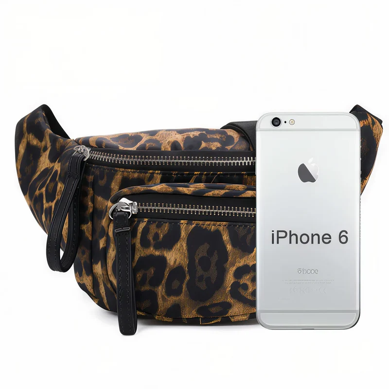 Sac banane multipoches léopard