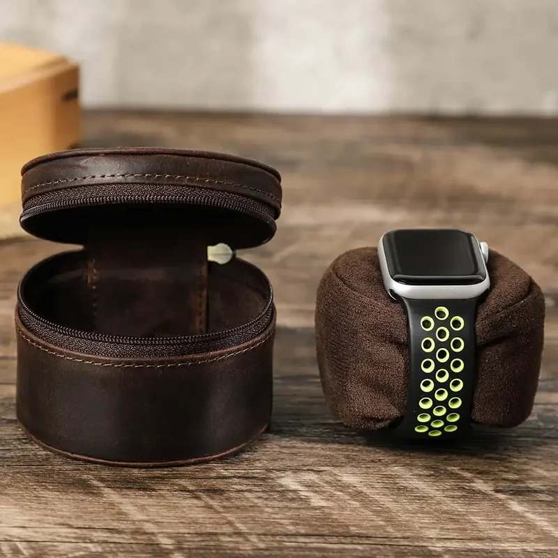 Boîtier de Voyage pour Montre en Cuir