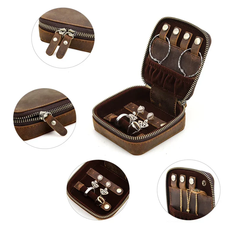 Boîte à Bijoux pour Homme en Cuir