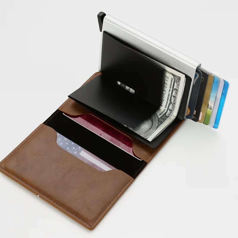 Porte-Cartes Bleu Homme