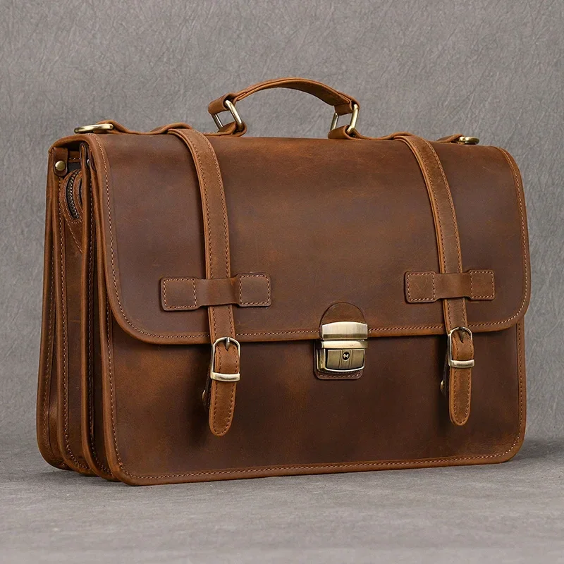 Sacoche Cuir Marron pour Homme