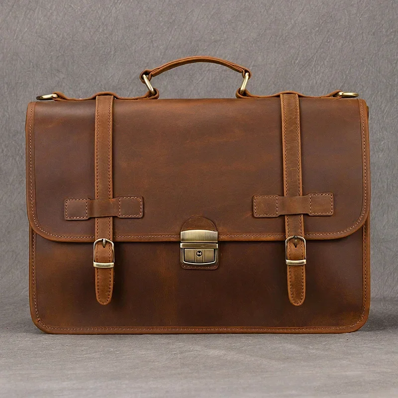 Sacoche Cuir Marron pour Homme