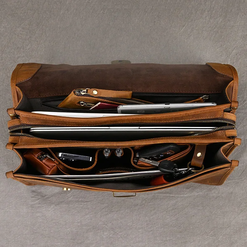 Sacoche Cuir Marron pour Homme