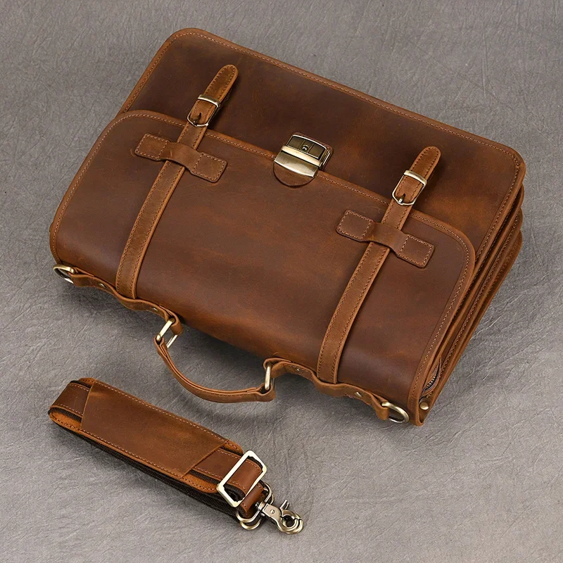 Sacoche Cuir Marron pour Homme