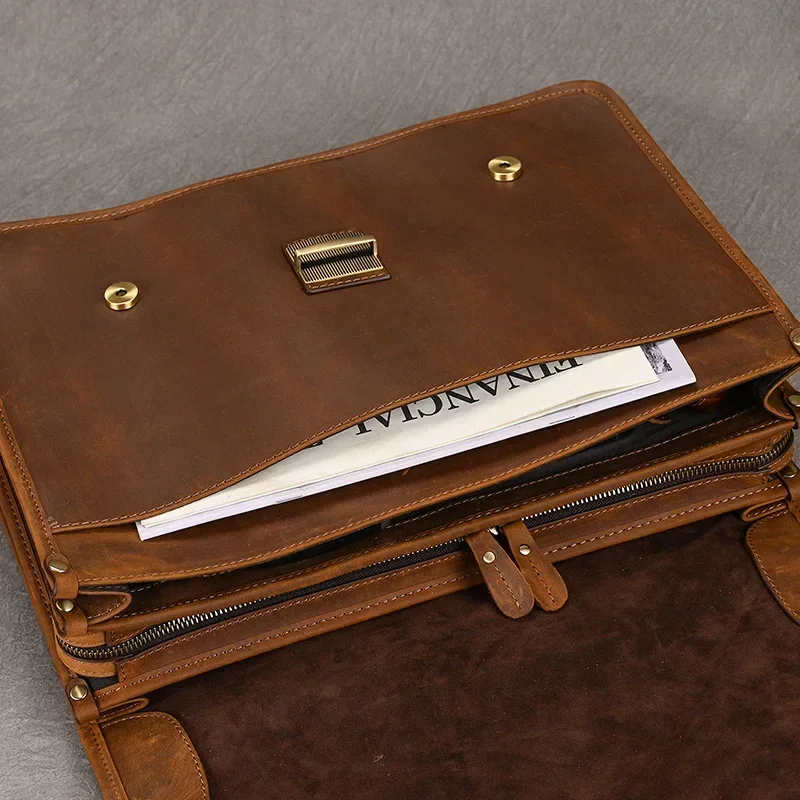 Sacoche Cuir Marron pour Homme