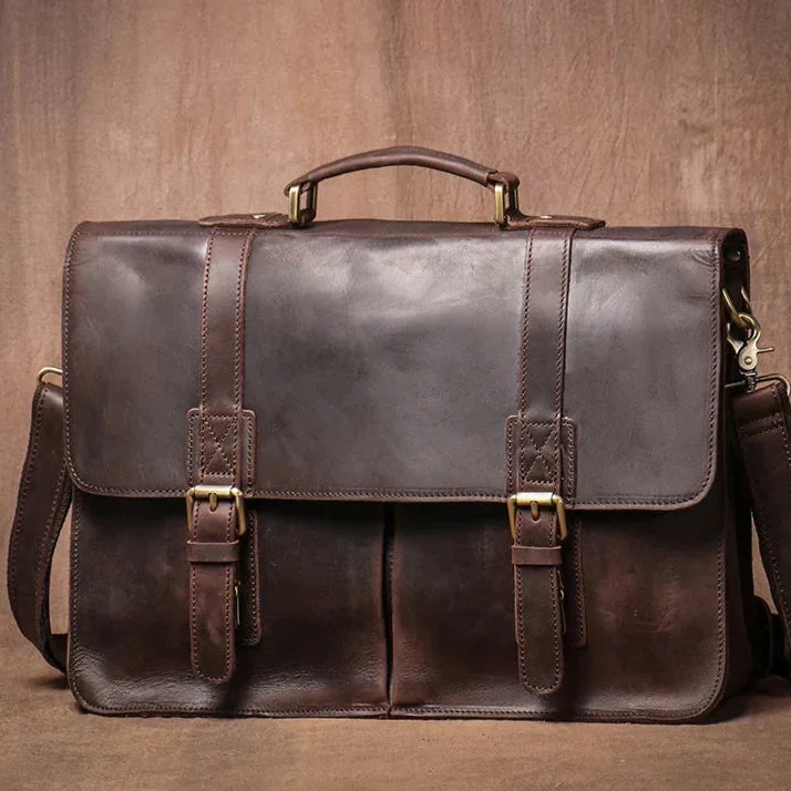 Sacoche Cartable Homme en Cuir