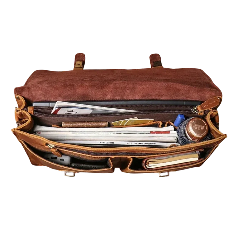 Sacoche Cartable Homme en Cuir