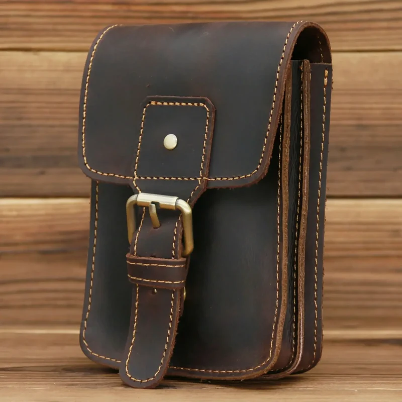 Sacoche Cuir Ceinture Homme