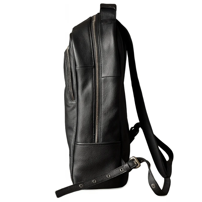 Sac à Dos en Cuir Noir