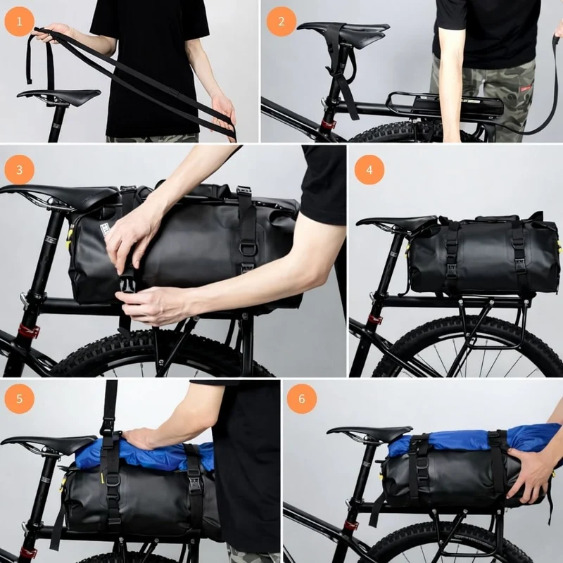 Sacoche de porte-bagage vélo étanche 20L | Randonnée & Cyclotourisme