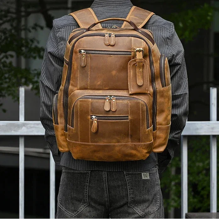 Sac à Dos Cuir Homme Vintage