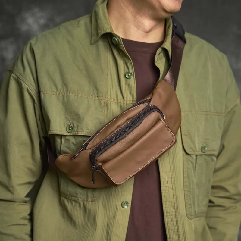 Sac banane brun pour homme - Gus