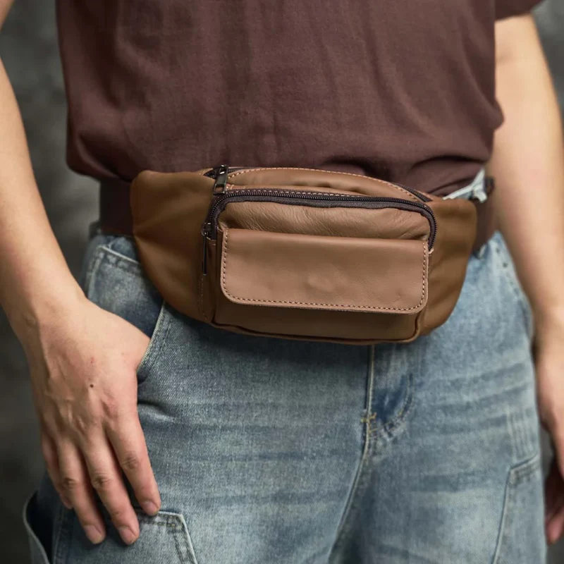 Sac banane brun pour homme - Gus