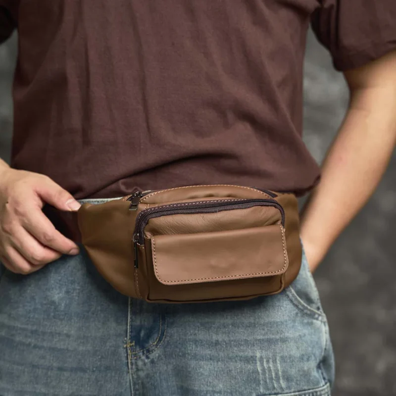 Sac banane brun pour homme - Gus