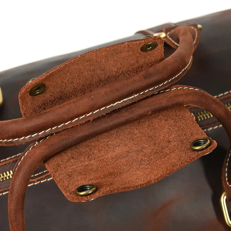 Sac de Voyage Homme en Cuir Marron
