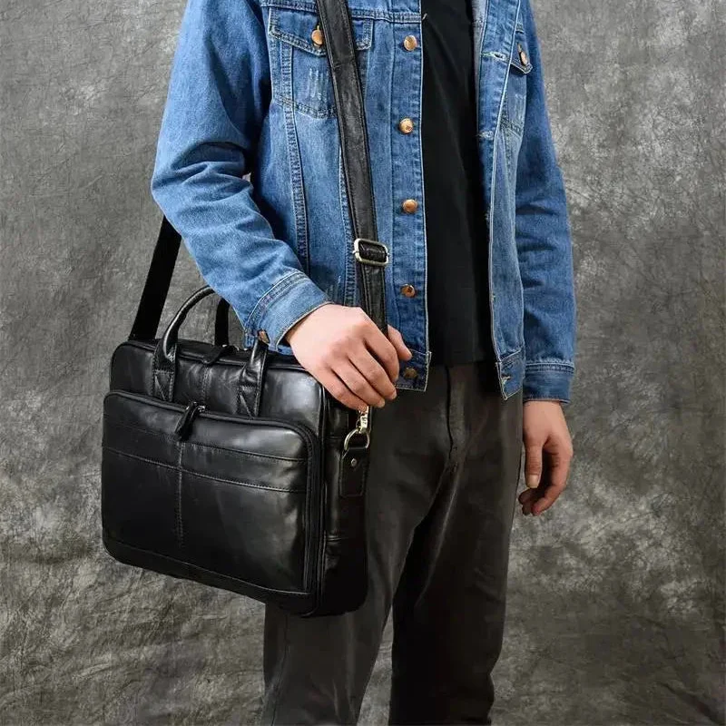 Sacoche Ordinateur en Cuir pour Homme
