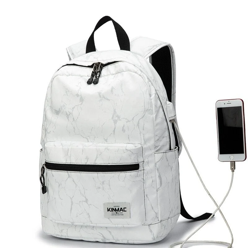 Sac a Dos Portable - Marbre Blanc