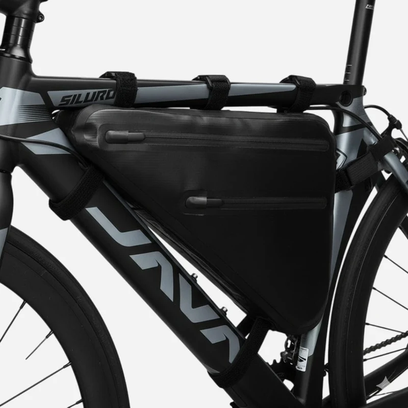Sacoche cadre vélo Bikepacking imperméable | Fixation 3 points - 3,3L