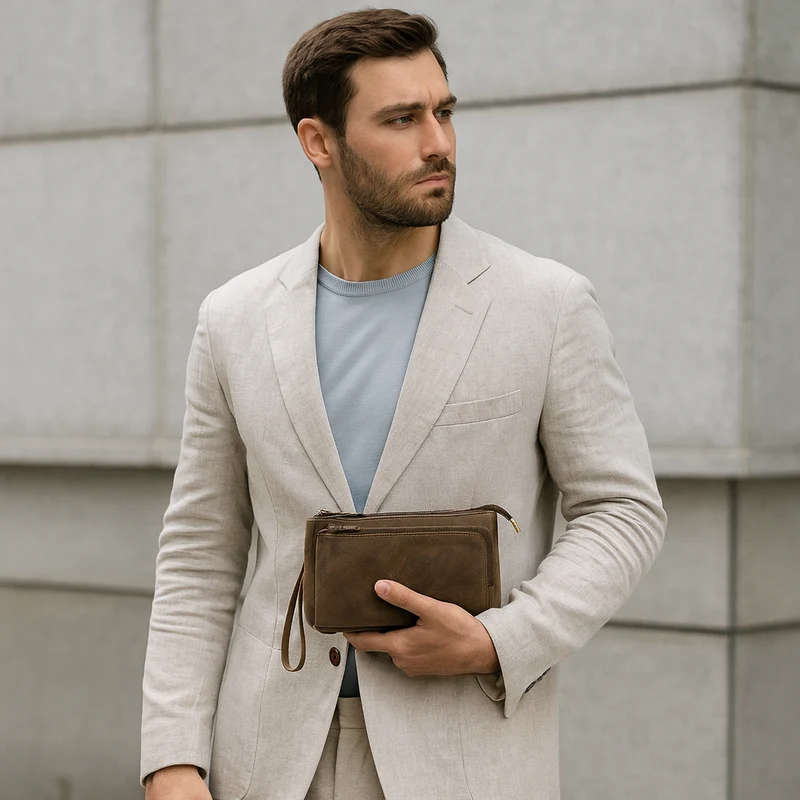 Pochette Cuir pour Homme