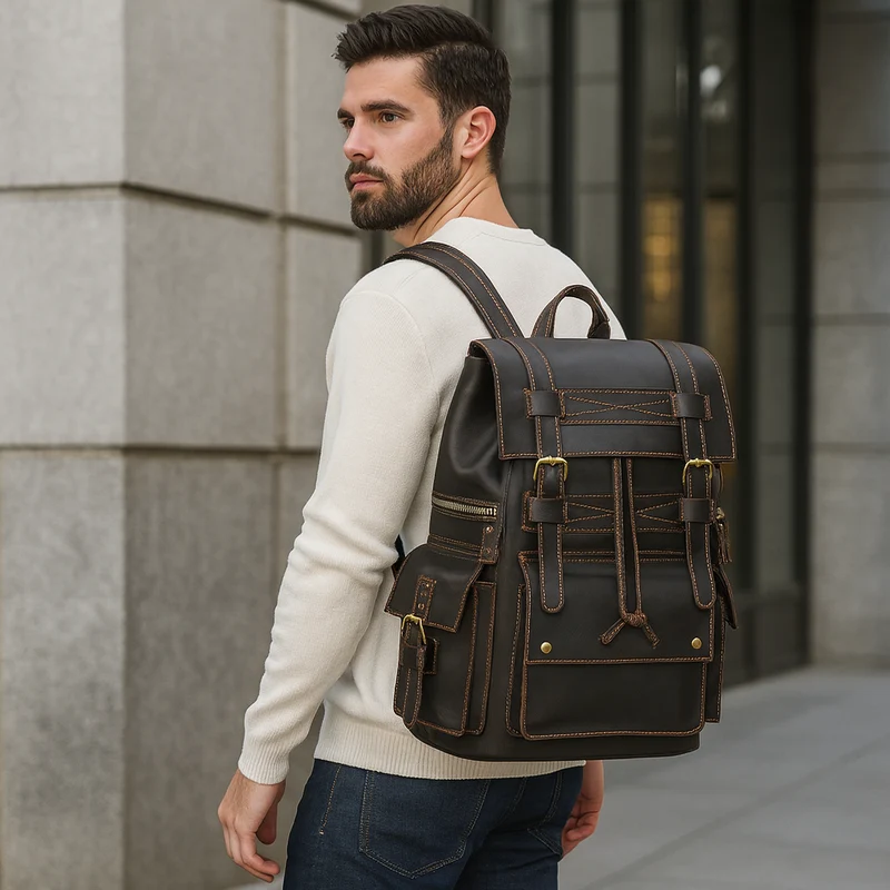 Sac à Dos Cuir Vintage Homme