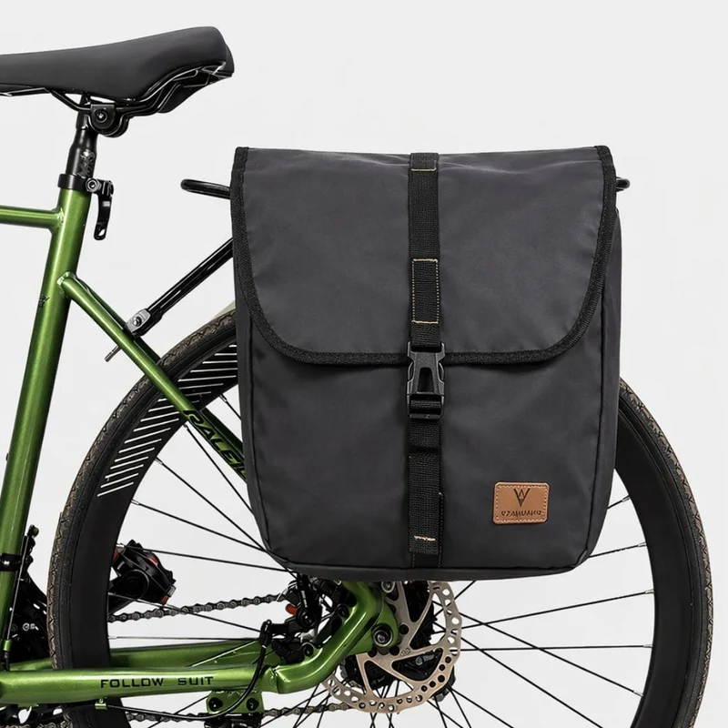Sacoche double vélo imperméable | sur porte bagage, 23L