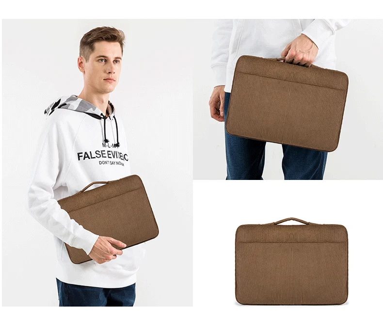 Housses Ordinateur Portable - Velours Marron