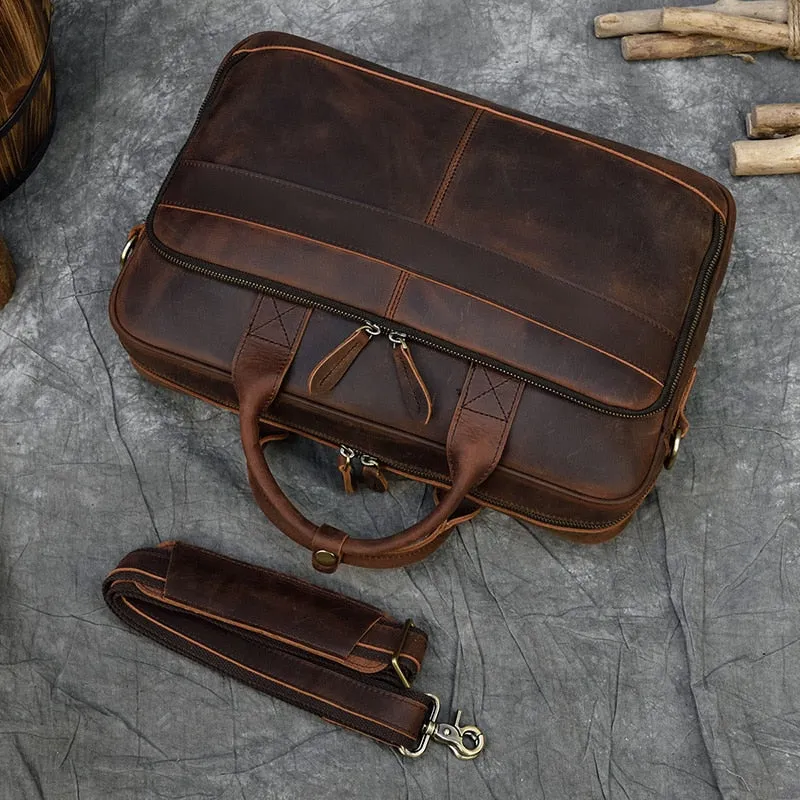sacoche ordinateur cuir homme - Boston