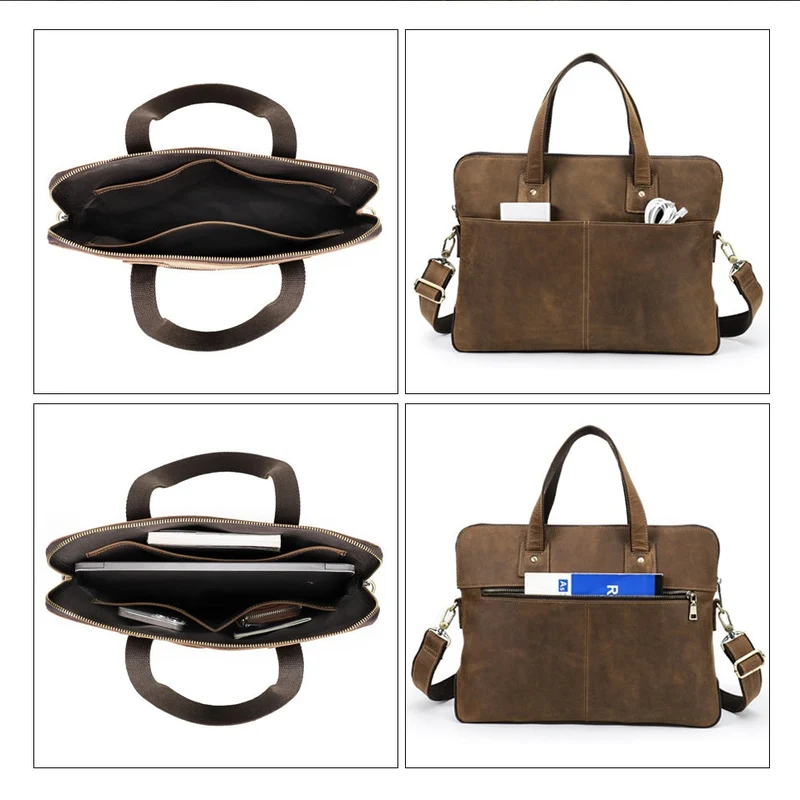 Sacoche Ordinateur Cuir - Rétro