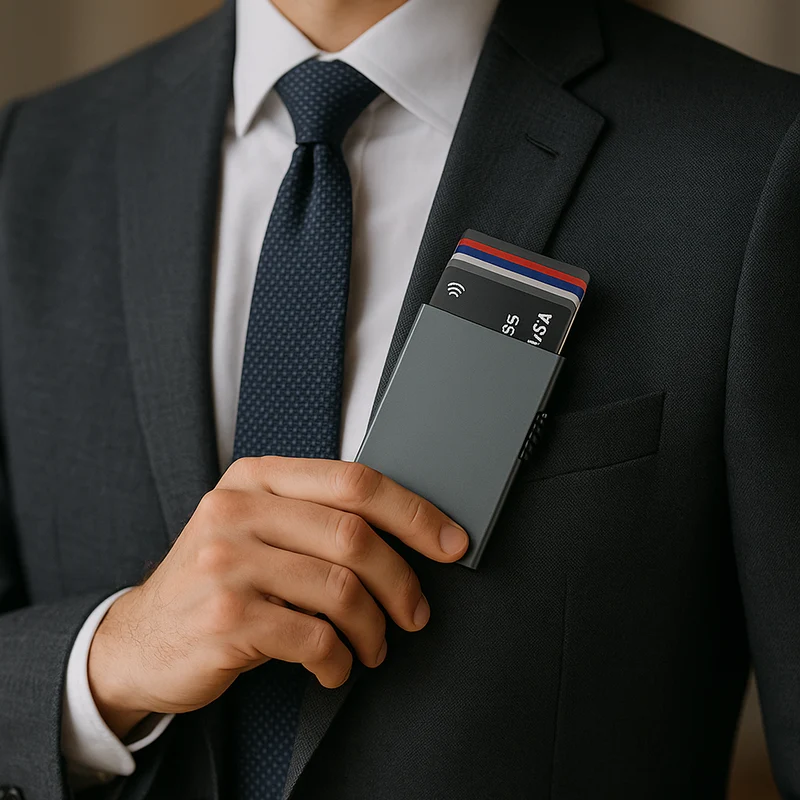 Porte-Cartes en Aluminium pour Homme