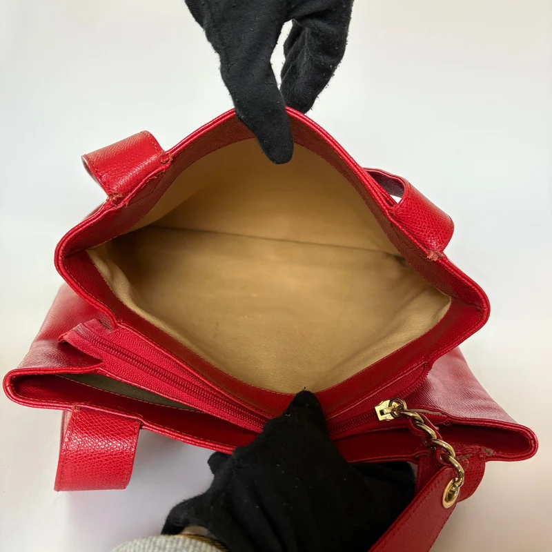 Chanel Big Shopper Cuir rouge