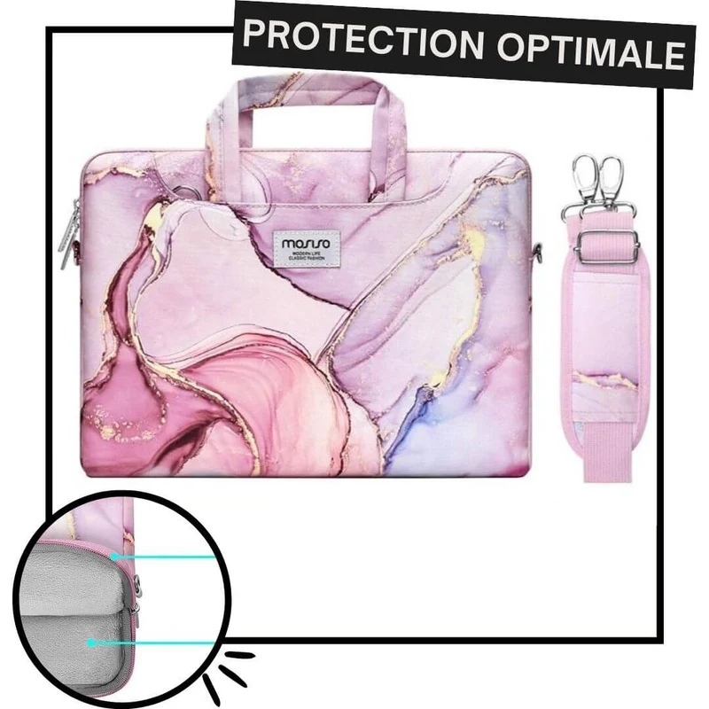 Sacoche Ordinateur Femme Luxe - Pinkie