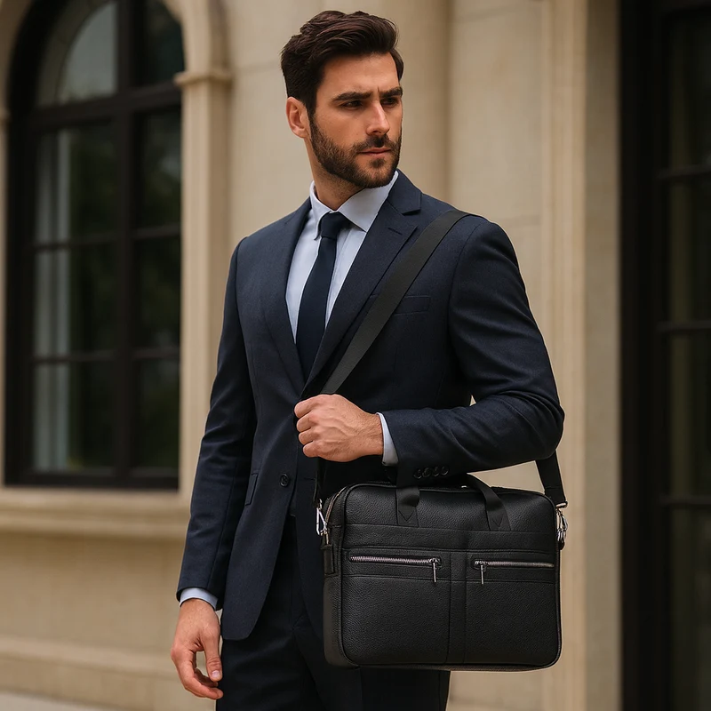 Sacoche Ordi Homme Cuir