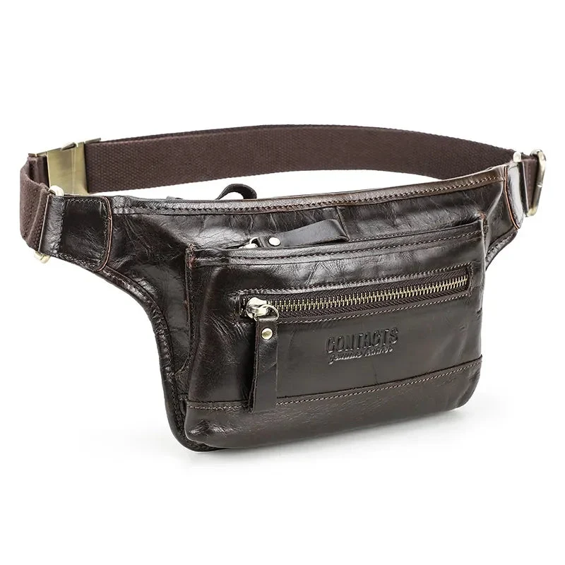 Sacoche Banane en Cuir Homme