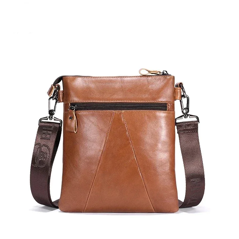 Sacoche Cuir Marron Homme