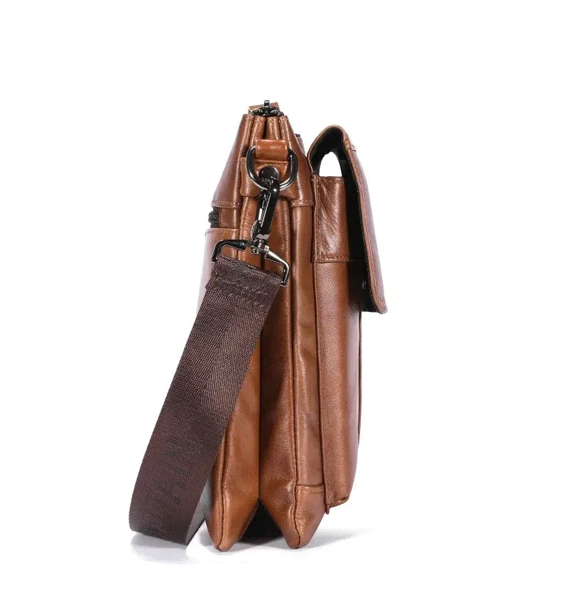 Sacoche Cuir Marron Homme