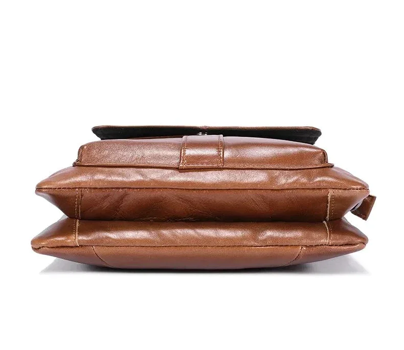 Sacoche Cuir Marron Homme