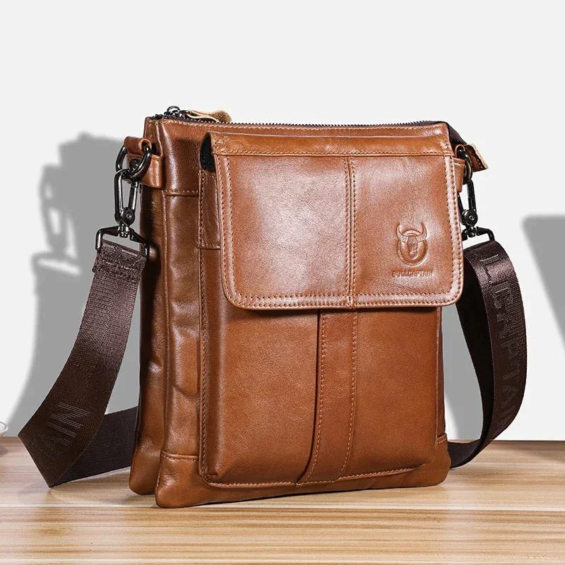 Sacoche Cuir Marron Homme