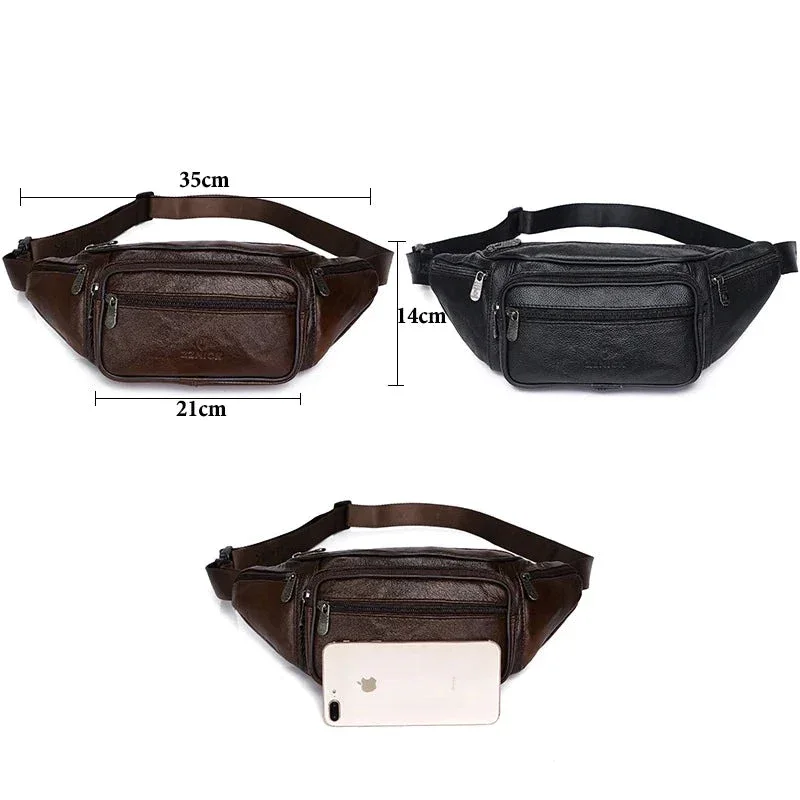Sacoche Banane Cuir Homme