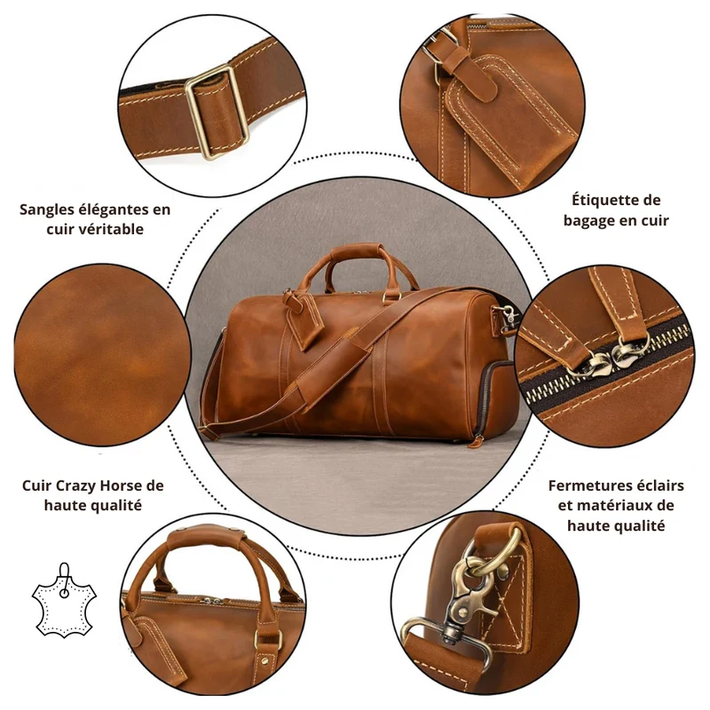 Sac de Voyage Homme en Cuir