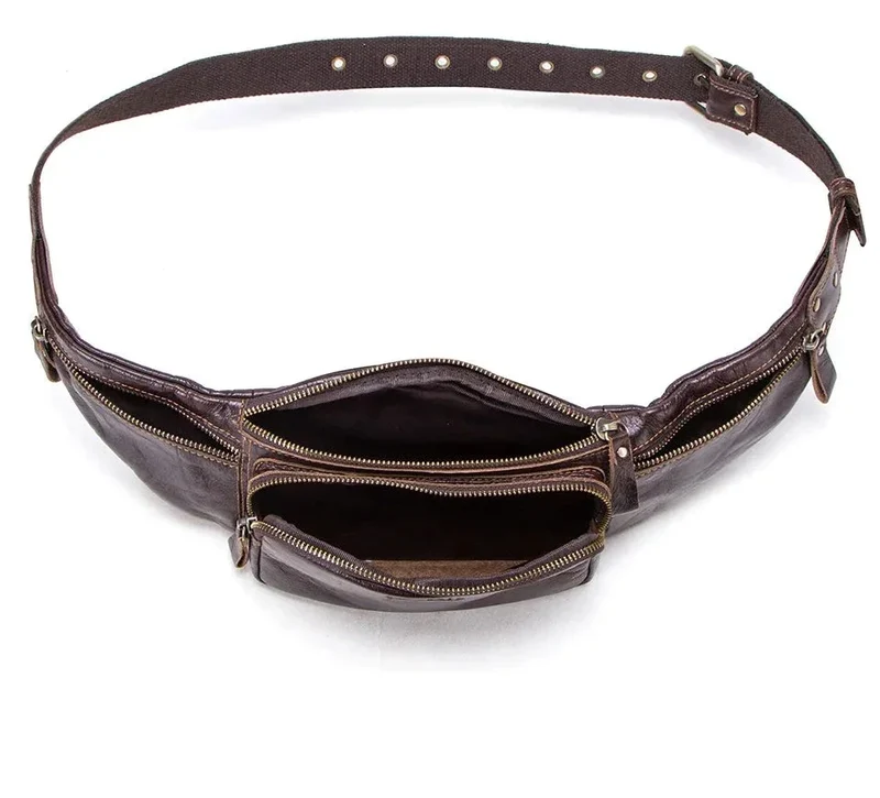 Sacoche Homme Banane Cuir