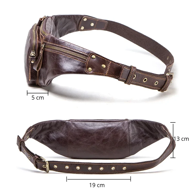 Sacoche Homme Banane Cuir