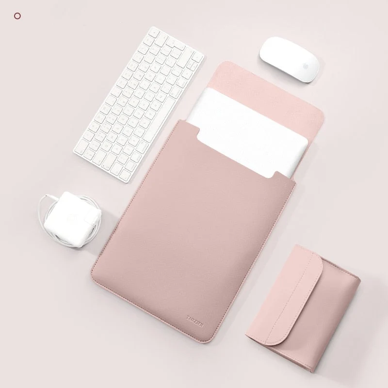 Pochette Ordinateur Mac + Trousse OFFERTE - Poudré
